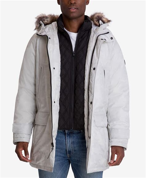 michael kors mens hooded bib snorkel parka review|Michael Kors Mens Faux Fur Warm Parka Coat .